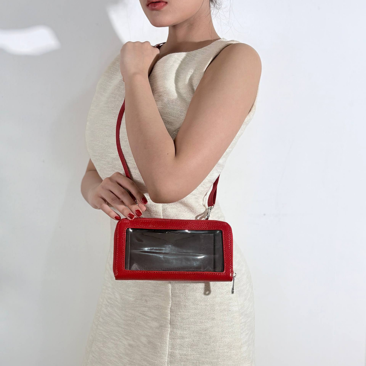 DITHA RED ON MODEL