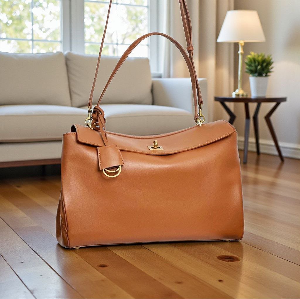 MBL-04BR BIG ZARYA BROWN HIGH QUALITY SHOULDER AND CROSSBODY BAG