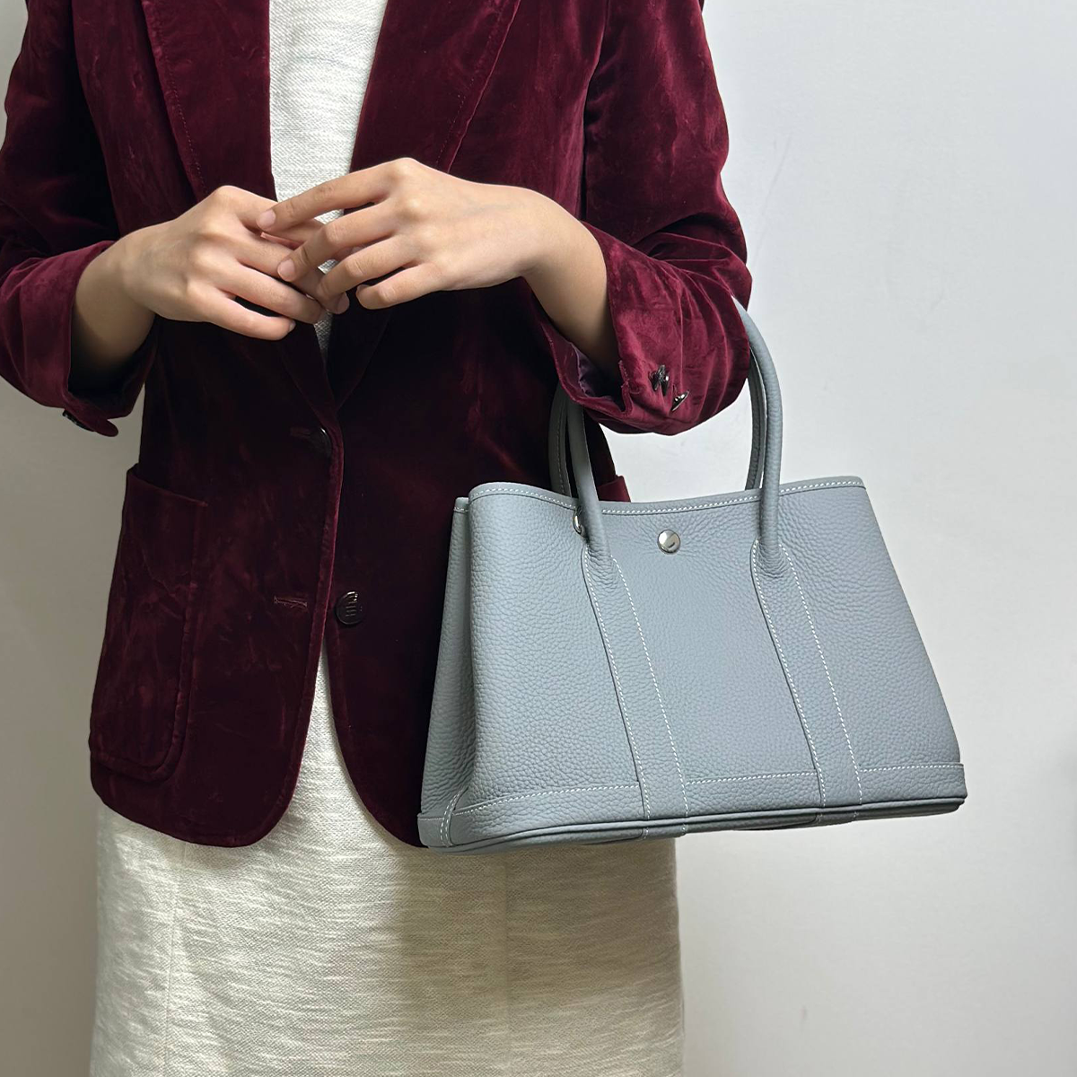 BKS-05LB RAENA LIGHT BLUE HIGH QUALITY LEATHER SHOULDER AND CROSSBODY BAG