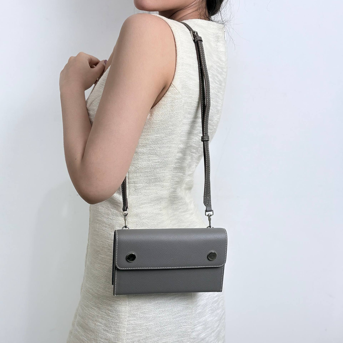 SFA-05GR GREY JOLIE SHOULDER AND CROSSBODY CLUTCH BAG