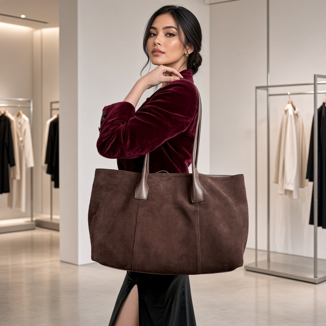MADIRA SUEDE DARK BROWN